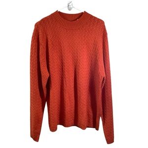 Alex Canon Wool Blend Orange Knit Sweater
